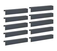 vidaXL Profilé de recouvrement de Jardin 10 pc 100 x 20 x 15 cm Acier