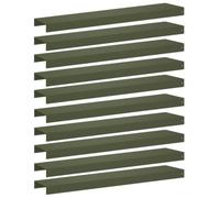 vidaXL Profilé de recouvrement de Jardin 10 pc 100 x 20 x 5 cm Acier