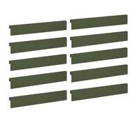 vidaXL Profilé de recouvrement de Jardin 10 pc 100 x 5 x 15 cm Acier