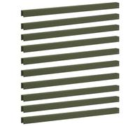 vidaXL Profilé de recouvrement de Jardin 10 pc 100 x 5 x 5 cm Acier
