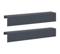 vidaXL Profilé de recouvrement de Jardin 2 pc 100 x 20 x 15 cm Acier