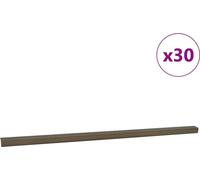 vidaXL Profilés pour nez de marche, 30 pièces, marron, 67 x 3,5 x 3 cm, aluminium