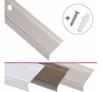 vidaXL Profils de nez de marche en L 15 pcs. Aluminium 100cm Champagne