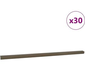 vidaXL Profils de protection pour marches d'escalier, 30 pièces, couleur marron, 67 x 3,5 x 3 cm, aluminium
