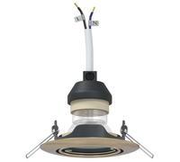 vidaXL Projecteur 6 pcs Laiton 9 x 9 x 2,5 cm Métal, Salon, Spot Électrique Moderne, Économie d'Énergie, Lumière Plafonnier, Éclairage Intérieur Flexible