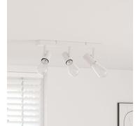 vidaXL Projecteur de plafond 3 voies ajustable blanc E27