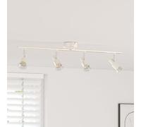 vidaXL Projecteur de plafond réglable à 4 voies en nickel brossé GU10