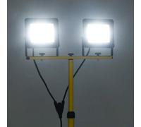 vidaXL Projecteur LED avec trépied 2x100 W blanc froid