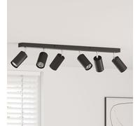 vidaXL Projecteur plafond ajustable 6 voies noir GU10