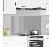 vidaXL Dos de cuisine gris clair 110 x 60 cm Verre trempé