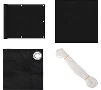 vidaXL Protection visuelle balcon noir 75x500 cm Oxford Gewebe - Protection visuelle balcon - Protection visuelle balcon - Clôture balcon