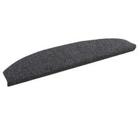vidaXL Protège-marches autocollants demi-cercle, 15 pièces, gris foncé