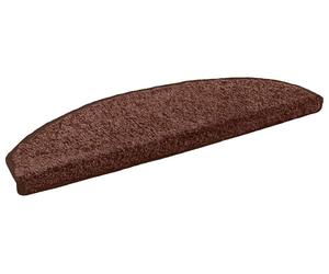 vidaXL Protège-marches autocollants, lot de 15, marron, 80 x 24,5 x 3,5 cm