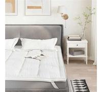 vidaXL Protège-matelas blanc 160x200 cm,drap de lit,literie,housse de drap-housse,drap-housse,housse de protection pour G