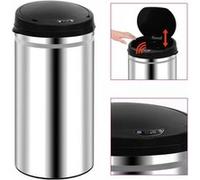 vidaXL Prullenbak met automatische sensor 50 L roestvrij staal322694 Argent G