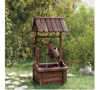 vidaXL Puits à Souhait avec Pompe 57x50x112 cm Bois de Sapin Massif, caractéristique de l'eau, Fontaine, Fontaine à Eau de Jardin