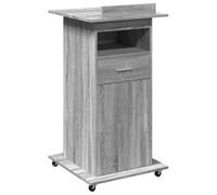 Pupitre vidaXL avec roues et tiroir Sonoma gris Bois d’ingénierie Réf. 848029 Gris G