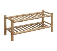 vidaXL Rack à chaussures avec étagère Naturel 68 x 28 x 30 cm Bambou