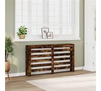 vidaXL Cache-radiateur chêne fumé 149x20x82 cm bois d'ingénierie