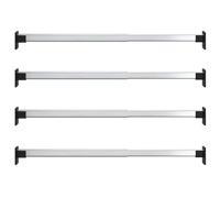 vidaXL Rails de garde-robe télescopiques 4 pcs Argenté 58-100 cm