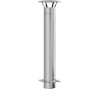 vidaXL Rallonge de cheminée argent 35 x 35 x 132 cm acier inoxydable