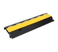 vidaXL Rampe de Protection de Câble avec 2 Canaux Protecteur de Fils Tuyaux Tubes Couvre-câble de Sol Cache-câble de Plancher 100 cm Caoutchouc