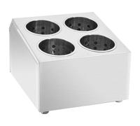 vidaXL Range-couverts 4 compartiments Carré Acier inoxydable