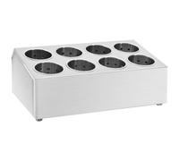 vidaXL Range-couverts 8 compartiments Rectangulaire Acier inoxydable