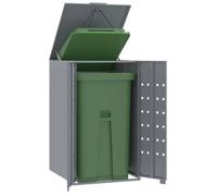vidaXL Box pour poubelles 1 tonne gris 69x79x117 cm acier