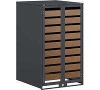 vidaXL Rangement pour poubelles avec couvercle relevable à gaz pour tonne 240L Anthracite