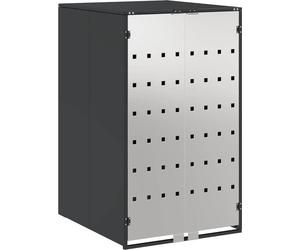 vidaXL Rangement pour poubelles avec couvercle relevable à gaz pour tonne 240L Anthracite