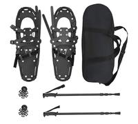 vidaXL Raquettes à Neige 3 en 1 avec bâtons de randonnée Noir, Raquettes en Aluminium pour Le Jardin, équipement extérieur réglable, Accessoires Modernes pour Marcher dans la Neige