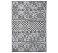 Buitenkleed met patroon platgeweven 160x230 cm blauw340839