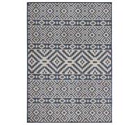 vidaXL Tapis à tissage plat d'extérieur Rayures bleues 200x280 cm