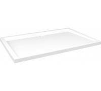 vidaXL Receveur de douche ABS rectangulaire blanc 80x120 cm