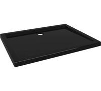 vidaXL Receveur de douche ABS Rectangulaire Noir 70x90 cm