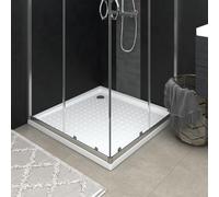 vidaXL Receveur de douche antidérapant blanc 90x90x4 cm ABS