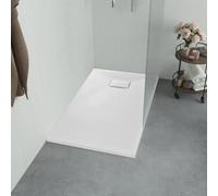 vidaXL Receveur de douche SMC Blanc trou de drain standard 9 cm 100×80 cm