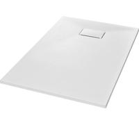 vidaXL Receveur de douche SMC – 120×70 cm – Blanc – Trou de drain 9 cm