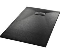 vidaXL Receveur de douche SMC noir 100×80 cm