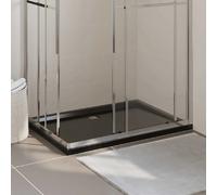 vidaXL Receveur de douche ABS Rectangulaire Noir 80x120 cm
