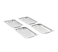 vidaXL Récipients Gastronorm 12 pcs. GN 1/3 20 mm acier inoxydable