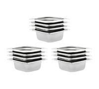 Vidaxl Récipients Gastronorm 12 Pcs Gn 1/6 65 Mm Acier Inoxydable