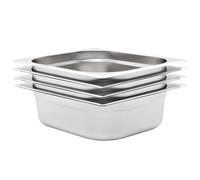 Vidaxl Récipients Gastronorm 4 Pcs Gn 1/2 100 Mm Acier Inoxydable