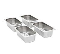 vidaXL Récipients Gastronorm 8 pcs. GN 1/3 100 mm acier inoxydable