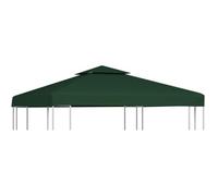 vidaXL Toit de remplacement pour pavillon 310 g/m² 3 x 3 m Vert