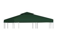 vidaXL Toit de remplacement pour pavillon 310 g/m² vert 3x3 m