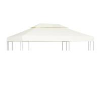 vidaXL Recouvrement de remplacement d'auvent 310 g/m² 3x4m Blanc crème