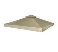 vidaXL Toit de remplacement pour pavillon 310 g/m² Beige 3x3 m
