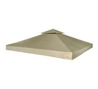 Recouvrement de remplacement d'auvent 310 g/m² Beige 3x3 m 40875